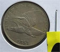 1857 Flying Eagle Cent AU