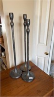 3 tall candlesticks