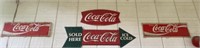 (4) Coca-Cola Metal Signs