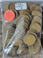 APPROX. 100 LINCOLN WHEAT CENTS