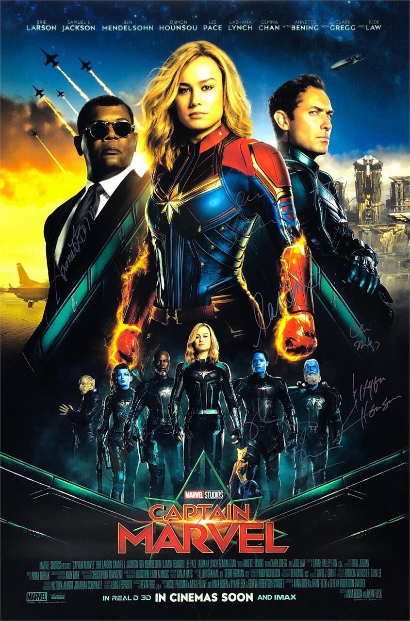 Captain Marvel Autograph Poster