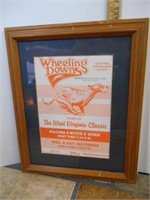 Matted and Framed Wheeling Downs Advertisement