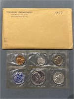 Scarce 1957 Us Silver Proof Coin Set