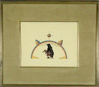 AWA TSIREH "RAINBOW OVER BEAR WITH DEER" LITHOGRAP