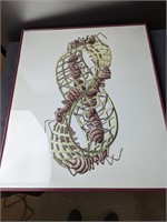 M.C. Escher "Mobius Strip' 1988 Poster Art ,Framed