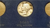 1916 S Mercury Dime High Grade From A Set