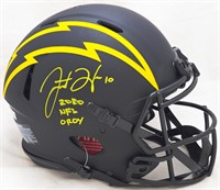 Justin Herbert Autographed Los Angele Black Helmet