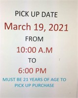 PICK UP DATE AND TIME