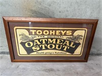 Original TOOHEYS OATMEAL STOUT Framed Advert