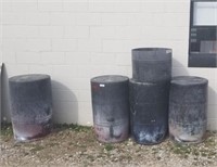 Twelve Plastic Barrels