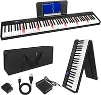 Folding Piano,Kmise Electric Keyboard 88 Keys Semi