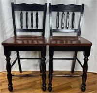 2 Counter Height Bar Stools Cherry Stain