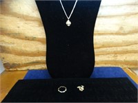 Avon Ring, Frog Pin, Rhinestone Necklace
