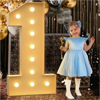 4FT Light Up Marquee Numbers 1