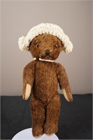 Antique Dark Brown Mohair Jointed Teddy Bear
