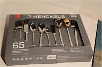 Henckels 65 piece flat ware set