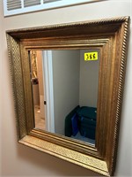 Hallway mirror gold