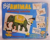 Vintage Parker Bros. Big Animal sewing cards in