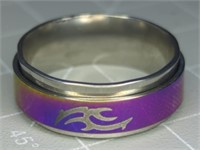 Stainless steel fidget ring size 6.5