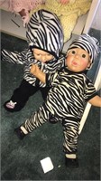 2 zebra stripes dolls