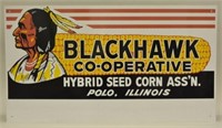 Large BLACK HAWK Seeds Advertising Sign