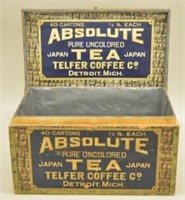 Tin Lined ABOSOLUTE TEA Advertising Box
