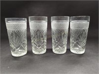 Four Vintage CRISTAL D'ARQUES Cooler Glasses