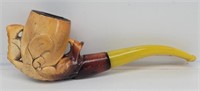 Meerschaum Eagle Claw Pipe Amber Stem