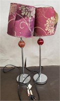 Pair of Chrome Table Lamps. Need New Shades
