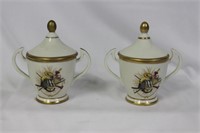 Pair of Italian? Ceramic Cups with Lids