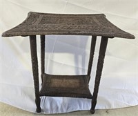 Antique Beautifully Carved Accent Table