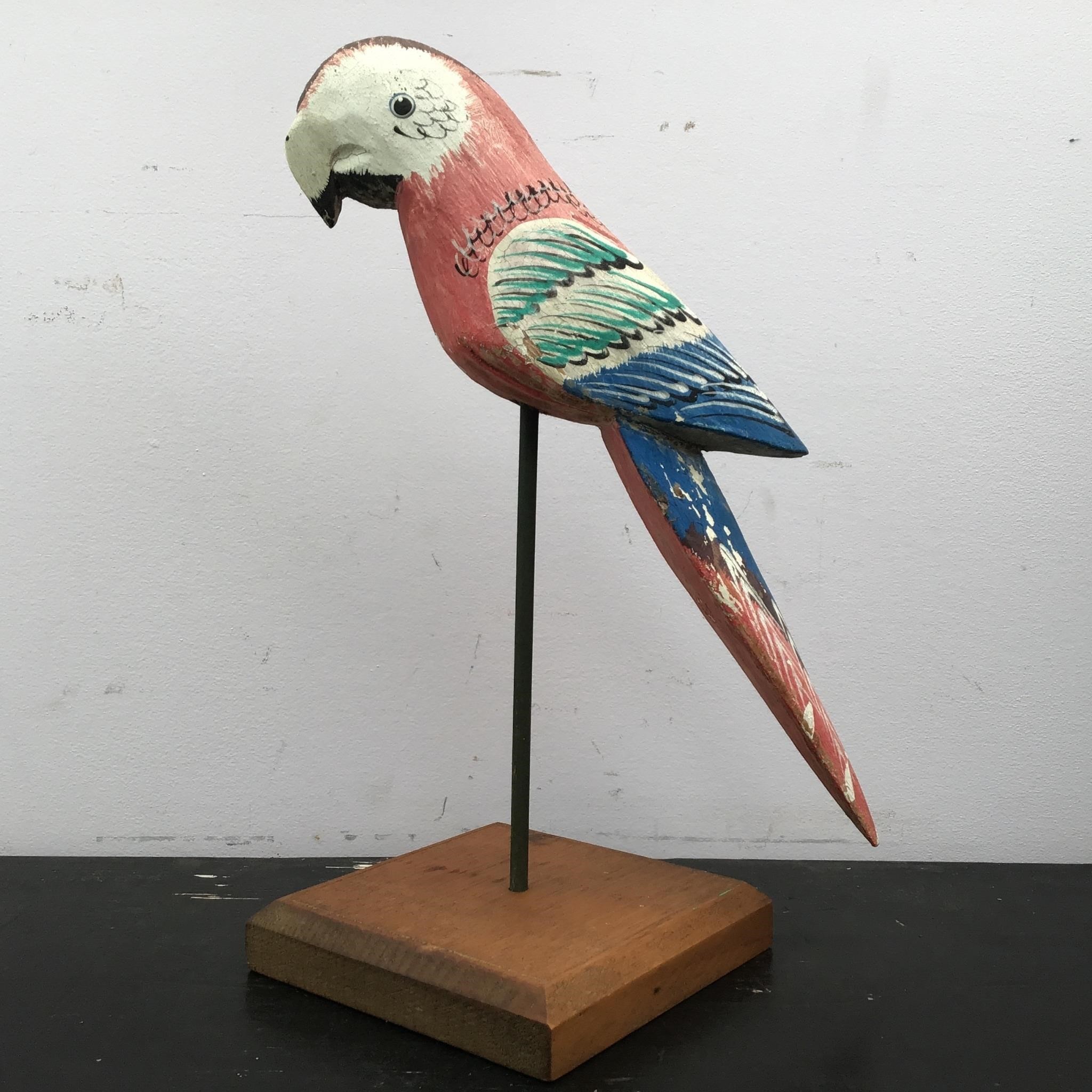 FOLK ART PARROT BY HAROLD BECKER NEW HAMBURG