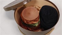 ASSORTED VINTAGE HATS WITH HAT BOX