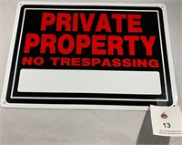 New private property sign