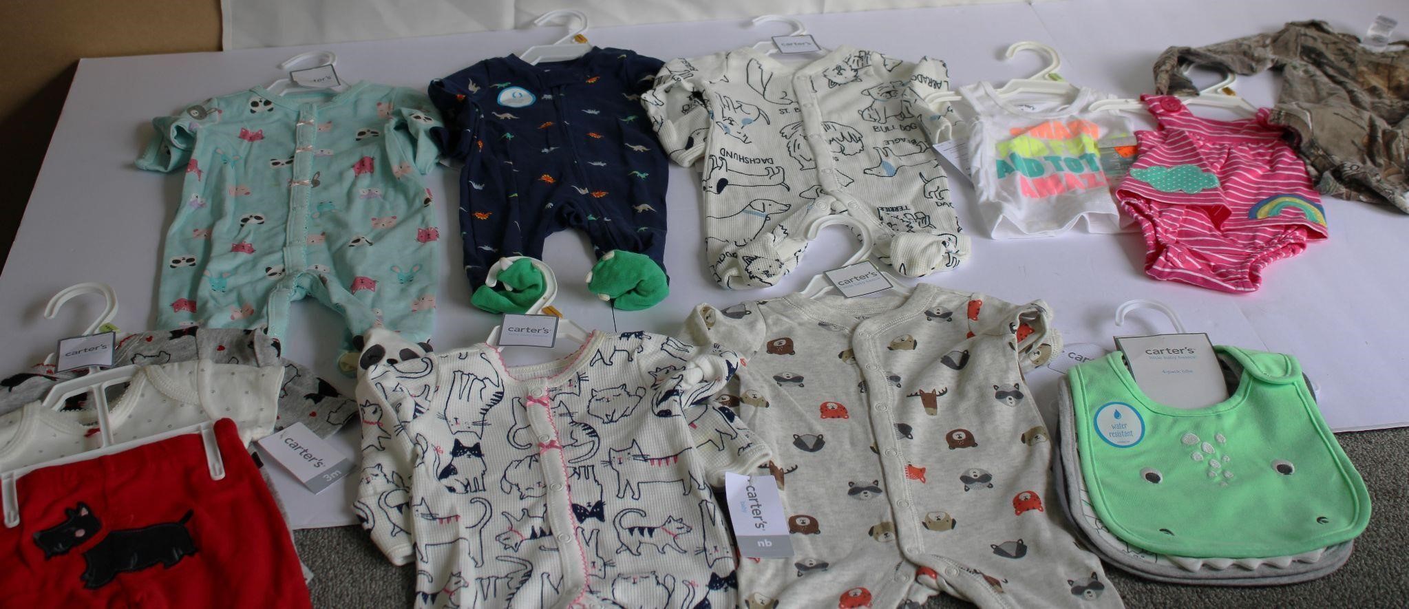 New Carter's Baby Cloths size 3M NB Lot