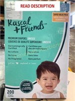 Rascal + friends premium unisex diapers Sz 3
