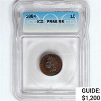 1884 Indian Head Cent ICG PR65 RB