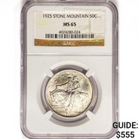 1925 Stone Mountain Half Dollar NGC MS65