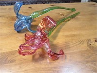 Set of Canadian Made Glass Flowers