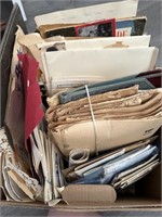 BOX JUST CHOCK FULL OF VTG PAPER EPHEMERA