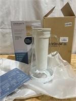 New Life Straw 7 cup glass water filter pitcher