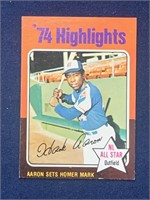 1975 Topps Mini Hank Aaron Highlights