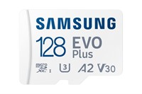 SAMSUNG EVO Plus w/SD Adaptor 128GB Micro SDXC, Up
