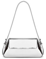 Hobo Bags for Women Patent Leather Tote Shiny Silv