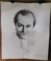 JACK NICHOLSON CHARCOAL SKETCH BY GARY SADERUP VIN