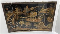 Chinese Lacquer Dressing Screen