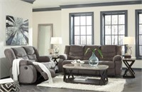 Ashley Tulen Gray Reclining Sofa & Love Seat