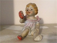 ROYAL CROWN PIANO BABY -GIRL WITH SHOE -VERY NICE