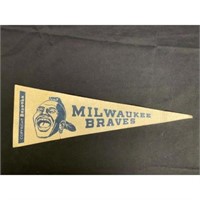 1950's Bazooka Milwaukee Braves Mini Pennant