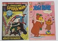 MARVEL Spiderman, CHARLTON Yogi Bear Comic Books